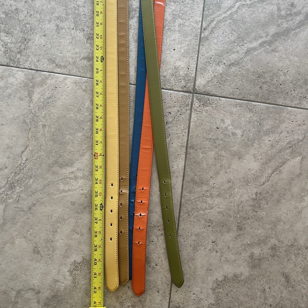Lot of skinny belts. Multiple colors. - Picture 3 of 9